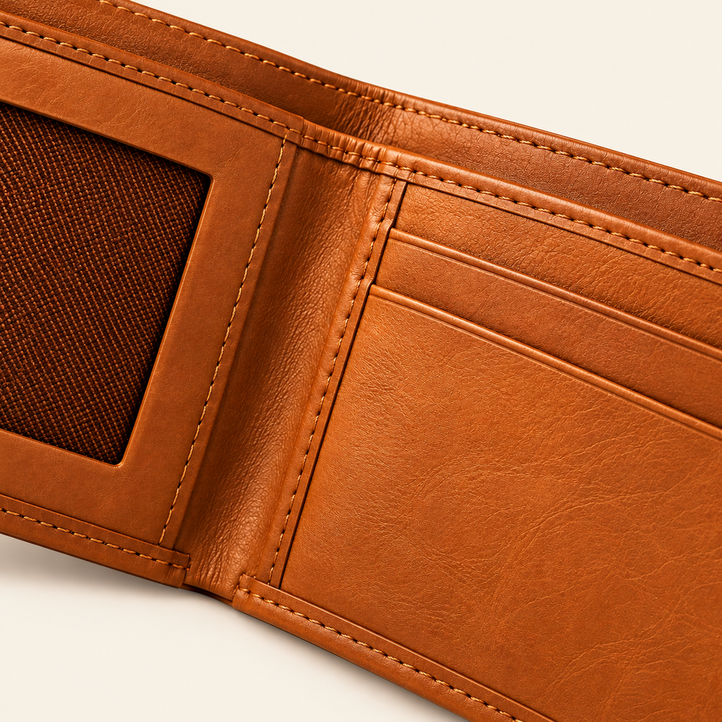 Atelier Terracotta Auren Wallet — leather and stitching detail