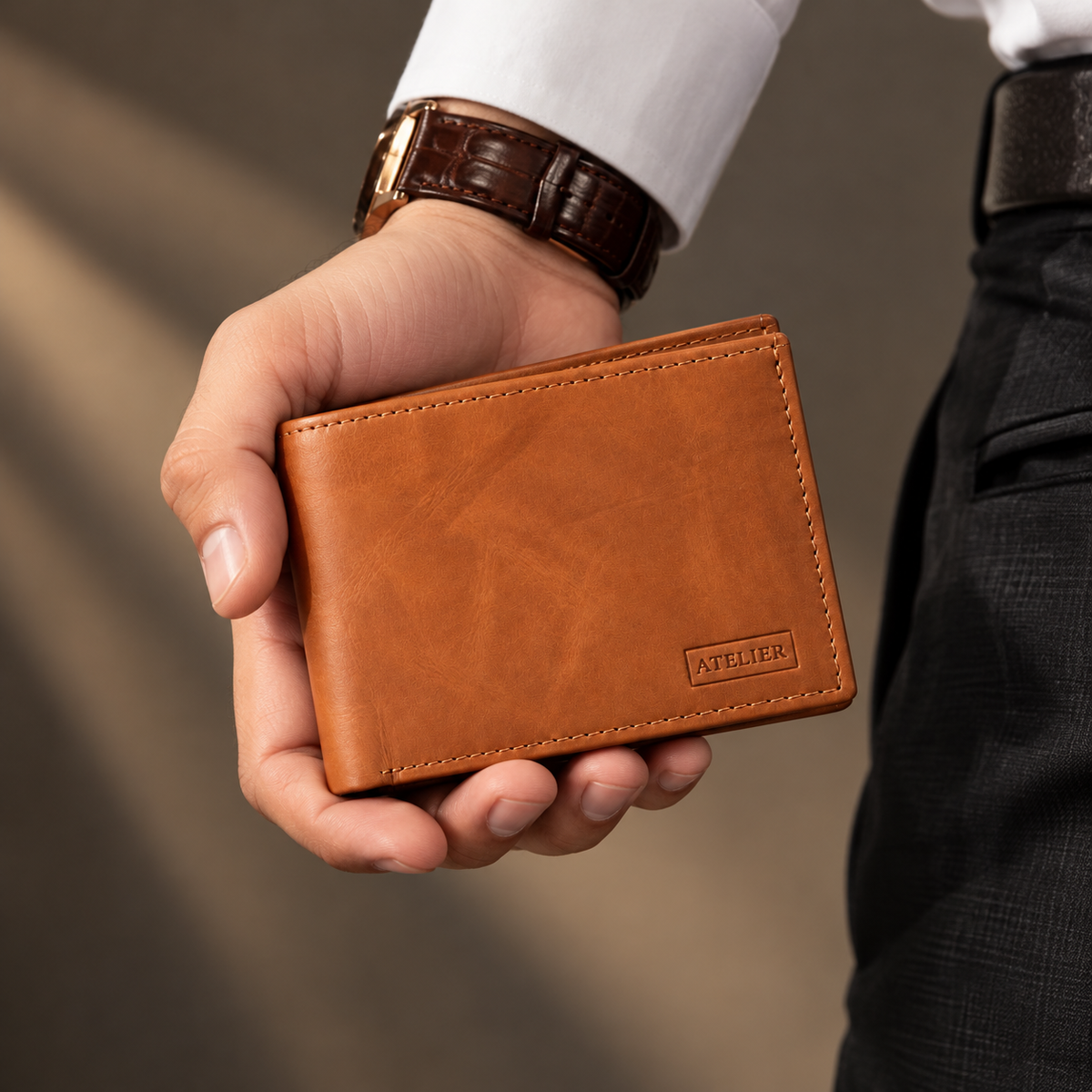 Atelier Terracotta Auren Wallet — studio product view