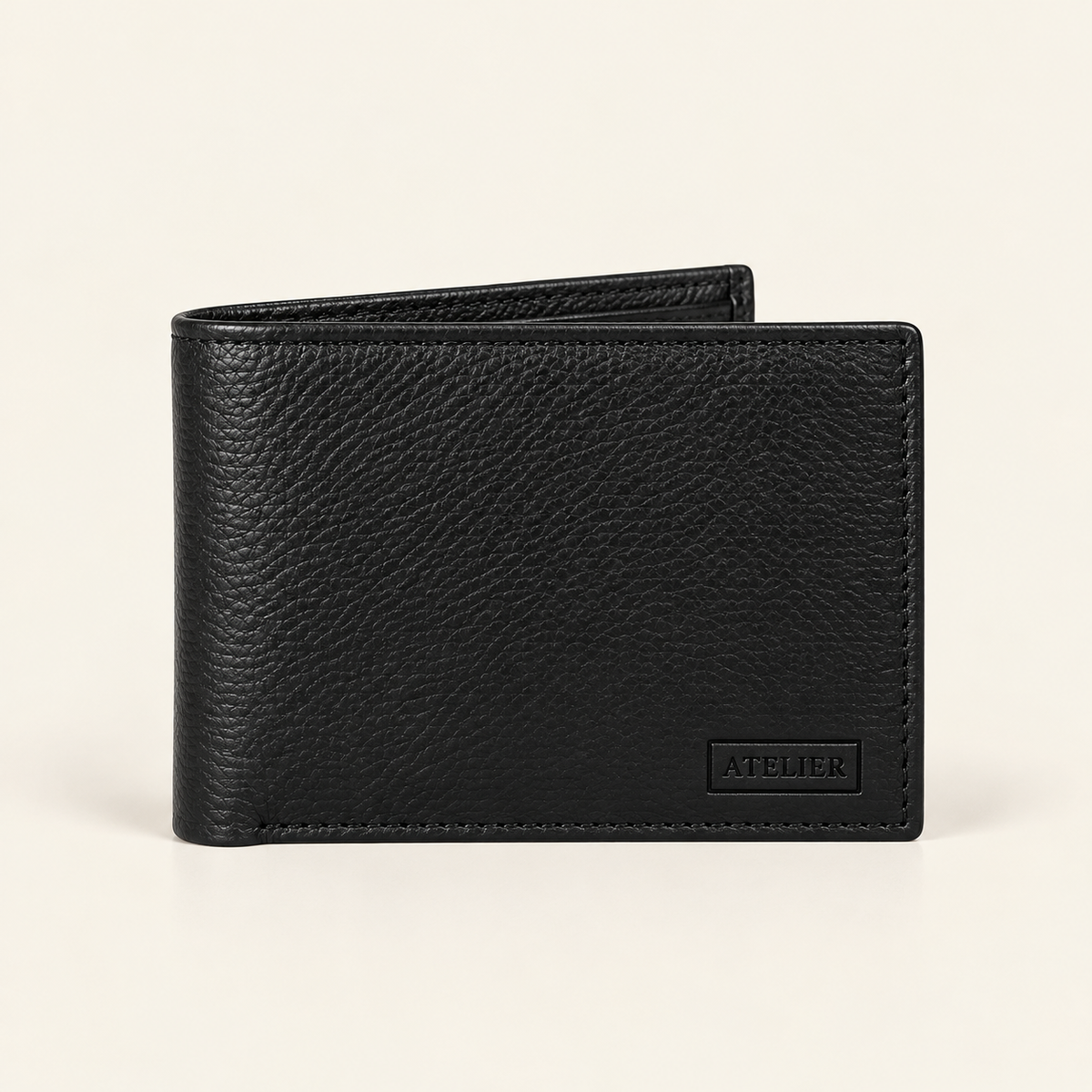 Atelier Midnight Black Alden Wallet — front view